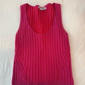 Zara Fuchsia Ribbed Tank Top